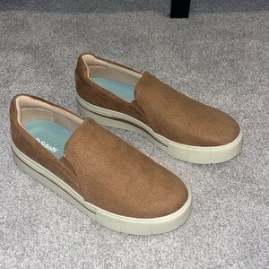 Dr Scholls suede slip on sneakers